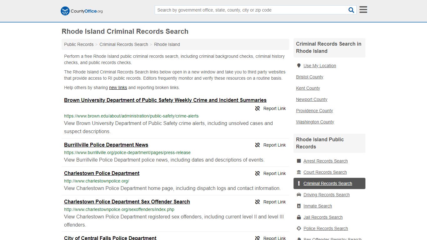 Criminal Records Search - Rhode Island (Arrests, Jails & Most Wanted ...